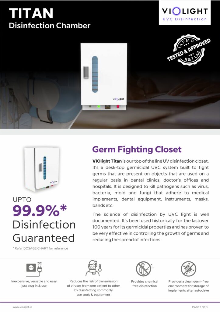 UVC light Disinfection